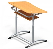 Single-seat adjustable desk, article number PE-UPEP5-7