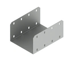 Connecting bracket reinforced SL 000x000, with overall dimensions from 150x150x200 mm to 600x105x200 mm, thickness 1.5 mm, steel