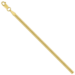 Hand jewellery in 585 gold Bracelet green Almond NB17-097 0.5MM 19SM 4.01G