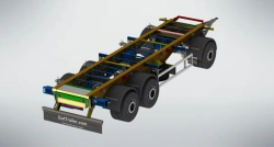 Three-axle container trailer, modification CRA-363