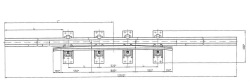 Cross rail with counter rail of P65 type of 2/9 grade Project 1684.14.000/01/02/03