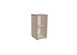 Shelving unit open, low, narrow 391*400*830 mm ASUO-1