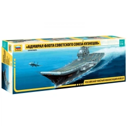 Assembled model Russian heavy aircraft carrier "Admiral of the Soviet Union Fleet Kuznetsov"