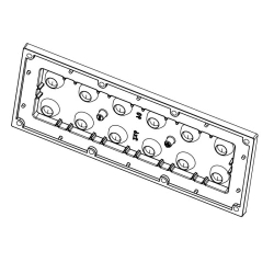 Lens for LED luminaires AMT-HB-173x70-5050(12)-90-PC