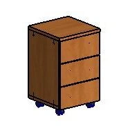 Wooden office cabinet