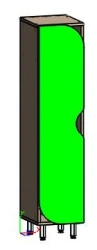 Cloakroom cupboard for children's clothes 1 sectional, Art. SSKD-01