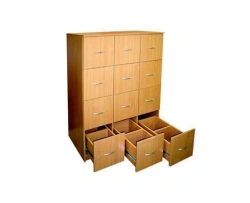 Wooden cupboard (filing cabinet) of "Edelwood" trade mark