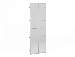 Set of glass doors in aluminium profile large, art. no. MP414