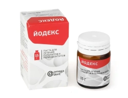 Paste for treatment of pulpitis and periodontitis "Iodex"
