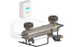 UVU-500 water disinfection unit with flushing unit and UV radiation sensor