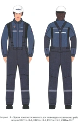 Women's set (jacket, trousers) for employees of the organisations of the Transneft system for protection against elevated temper