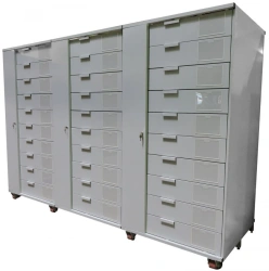 Metal cabinet for storing test bullets and cartridge cases