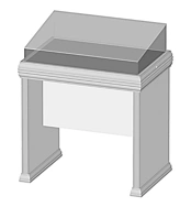 Horizontal display cabinet 944x644x1100mm