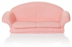 Upholstered sofa. Soft pink