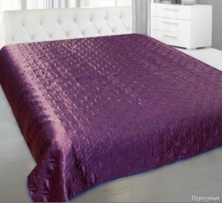 Quilted bedspreads with synthetic and mixed fillings (synthetic fibres mixed with natural fibres) with vee