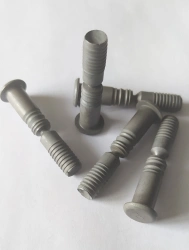 Rods of bolt rivets with reduced flat-rounded head from titanium alloy OST 1 30041-82