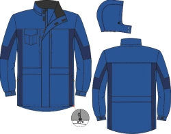 Men's demi-seasonal jacket for ITR Kronos TST 5444M cornflower/te.blue