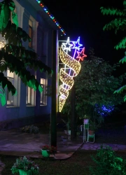 LED console (LED panel) "Parade - tricolour" - decorative street lamp on brackets (modifications 220V, 24V, 12V),