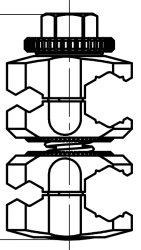 Tube-to-tube clamp angle combination clamp "11", article no. 390.166.011