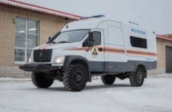 Operational vehicle of paramilitary mine rescue units (VGSCh) departments of modification 38544 on the basis of chassis GAZ C41A