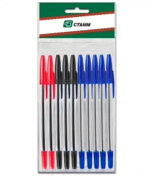 Set of pens STAMM 511 10pcs in a packet, 3 colours.