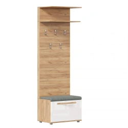 Marta-2 LD.136040.000 Hanger with drawer (Golden Oak/White gloss)