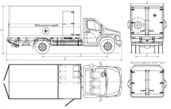 Trucks of modification 47951L-3 based on GAZ vehicles of modifications C41R16, C41R36, C42R36