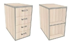 Side table, without lock, 430*704*750 mm AsTP-6