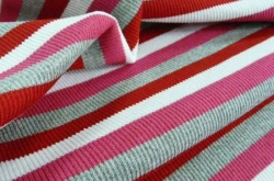 Knitted fabric ribana printed smoothly dyed 100% cotton
