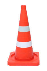 KS-2.6 Signalling cone 510 mm, combined, with 1 white matt and 1 white w/o stripes 50 or 80 mm each
