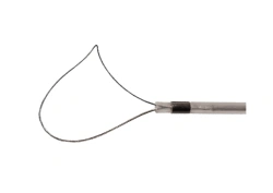 25 MM SICKLE-SHAPED POLYPECTOMY LOOP FOR FLEXIBLE ENDOSCOPES, Ø 2,8 MM, LENGTH 2400 MM (WITHOUT HANDLE).