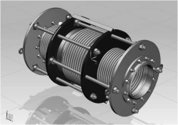Axial bellows compensator of unloaded axial design (type A) of AFZ version with nominal diameter from 15 mm up to 5000 mm, with