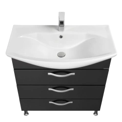 Cabinet under sink Aquaton Aria 80 H black gloss 1A141301AA9501.A141.3.01A.A95.0