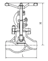 Welded steel shut-off valve KZ DN 6-600 PN 1.6-16 MPa