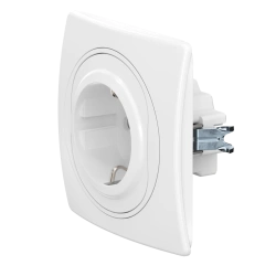 CADUCEUS ALING EON Flush-mounted socket outlet with grounding with ceramic base 16A, 250V~, white, art. no. E601.00