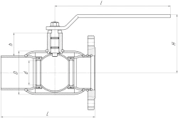 Stainless steel ALSO ball valve COMBINED REDUCED with all-welded body KSH.K.032.40-03