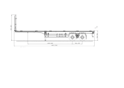 Semitrailer 98131D (loading space design - load-bearing frame, platform, front shield)