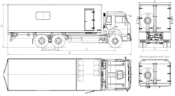 Trucks trucks mod. 8751F1, 8751F4 without CMU on the basis of KAMAZ chassis mods. 65115-37, 65117-37