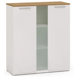KD6 2-door chest of drawers with glass from the set of cabinet furniture "ALTEA".