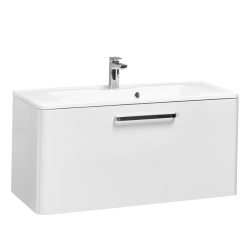 Vanity cabinet under sink Aquaton Valencia 110 white pearl 1A123701VAG301.A123.7.01.01V.AG3.0