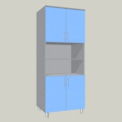 General-purpose cupboard with two open shelves model MSH-3