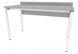 Desk with screen on U-shaped support 1300x600x750mm (WxHxH)