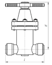 Valve (valve) shut-off bellows socket KZS