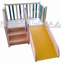 Wooden furniture for preschool institutions: Children's slide.