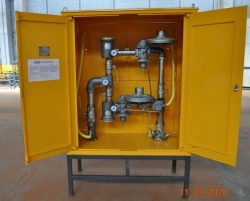Closet gas reducing unit (GRPSh) with main and reserve reducing lines SHBDG-2000-2 on the basis of regulator RDK-KASPI-.