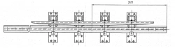 Cross rail type P50 type 1/6 with counter rail of the project SP939.000-01