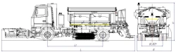 Road maintenance machine with winter equipment set model MK-3531-04