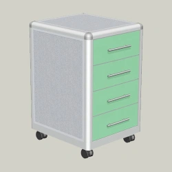 Rolling four-drawer cabinet model LTP-4