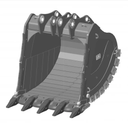 Heavy duty rock bucket RD-270.24.XS145-V2-X-NF