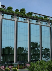 Laminated construction glass of Stratophone Energy Ice trade mark 44.2